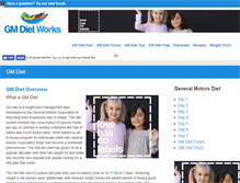 Tablet Screenshot of gmdietworks.com